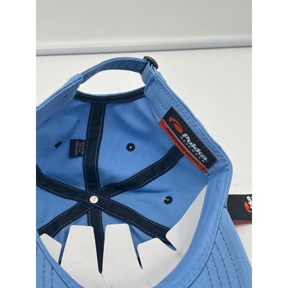 Pukka Stars and Stripes Tee Embroidered Golf Cap Cotton Twill, Light Blue, OS - Picture 8 of 10